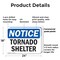Signmission Tornado Shelter, 24 in W x Rectangle, Plastic OS-2PACK-NS-P-1824-L-16740 - alternate 4